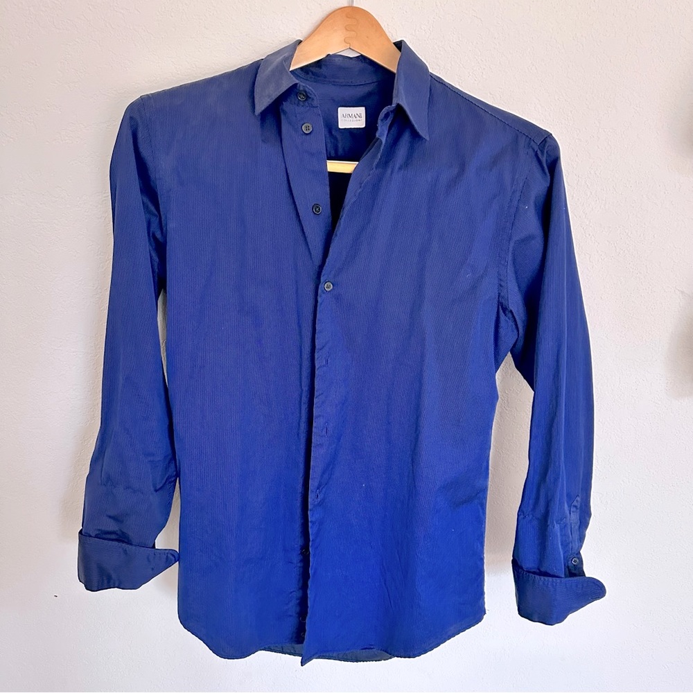 Armani dress shirt medium blue